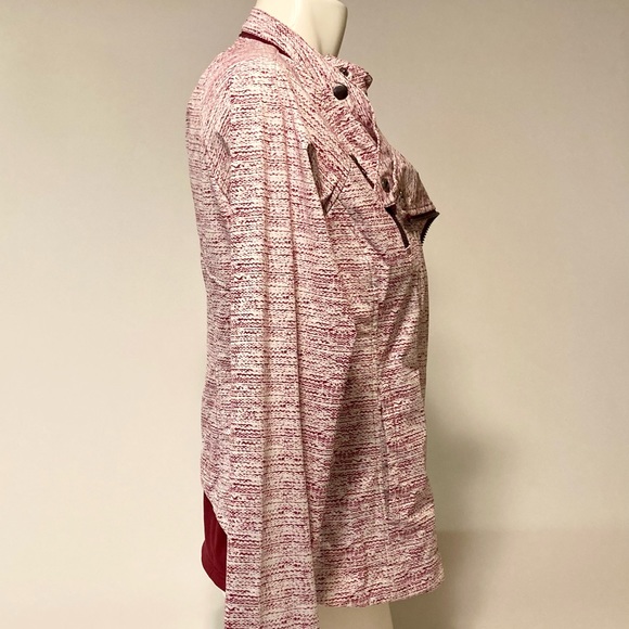 Mondetta Burgundy White Polyester Windbreaker Jacket size M - Picture 7 of 13